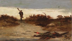 水辺の漁師 作： Edward Mitchell Bannister