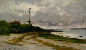ロードアイランド州ニューポート近郊の風景、カリフォルニア州。 1877-1878。 作： Edward Mitchell Bannister