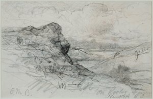 ニューポート、ロードアイランド (#13B) c. 1880年代（紙にグラファイト） 作： Edward Mitchell Bannister