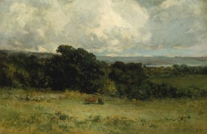 快適な牧草地、1887年。 作： Edward Mitchell Bannister