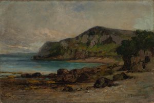 ロックス アット ニューポート、カリフォルニア州。 1877-1885。 作： Edward Mitchell Bannister
