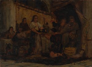 洗礼者ヨハネの首を受け取るサロメ、1890年。 作： Edward Mitchell Bannister