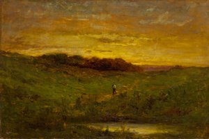 日没、1883 年。 作： Edward Mitchell Bannister