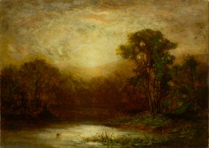 サンセット、カリフォルニア州。 1875-1880。 作： Edward Mitchell Bannister