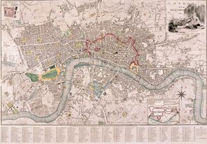 ロンドンの地図、1797 年