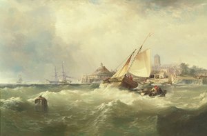 ニューキャッスル・オン・ザ・デラウェア 作： Edward Moran