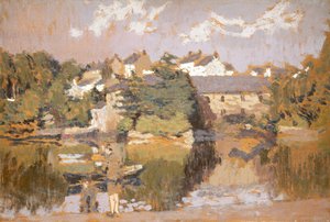 「川沿いの建物」、1923-1943 作： Edward Morland Lewis