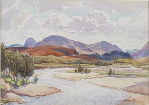 スペイで、1935年頃（水彩） 作： Edward Mossforth Neatby