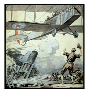 エドワード・ペンフィールドによる飛行機、大砲銃、そして兵士たち 作： Edward Penfield