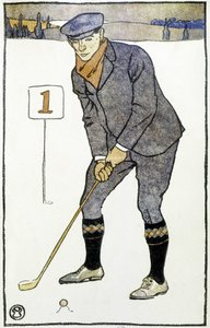 カレンダー「エドワード・ペンフィールドの「ゴルフカレンダー 作： Edward Penfield