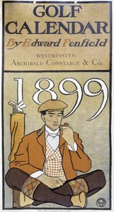 カレンダー「エドワード・ペンフィールドの「ゴルフカレンダー 作： Edward Penfield