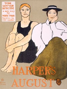「ハーパーの雑誌」の表紙、1896 作： Edward Penfield