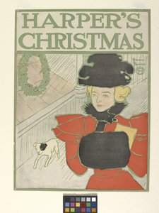 ハーパーのクリスマス（カラーリトグラフ） 作： Edward Penfield
