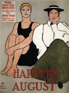 ハーパーズ、1896年8月 作： Edward Penfield