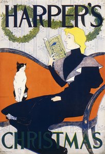 ハーパーのクリスマス、1894 作： Edward Penfield