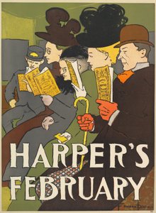 Harpers New Monthly Magazine』1896年2月号（カラーリトグラフ 作： Edward Penfield
