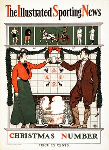 Illustrated Sporting News、クリスマス番号、1900（カラーリトグラフ） 作： Edward Penfield