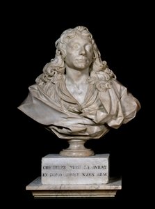 クリストファー・レン卿の胸像、17世紀（大理石）