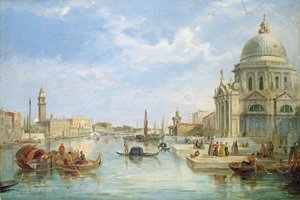 サンタ・マリア・デッラ・サルーテのあるヴェネツィアの大運河の河口 作： Edward Pritchett