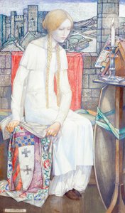 エレイン、1921年 作： Edward Reginald Frampton