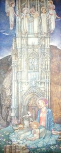 ゴシックタワー（パステル・紙） 作： Edward Reginald Frampton