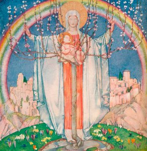 約束の聖母、c1890-1914、1914 作： Edward Reginald Frampton