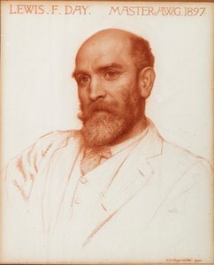 ルイスフォアマンデイ（1845-1910）デザイナー、マスターオブアートワーカーズギルド（1897年、1900年）（紙に赤いチョーク） 作： Edward Robert Hughes
