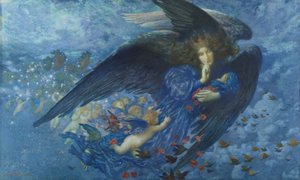 星の列車との夜、1912 作： Edward Robert Hughes