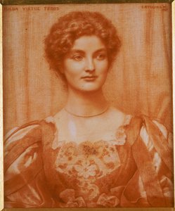 ヒルダ・バーチュー・テブスの肖像、1897 作： Edward Robert Hughes