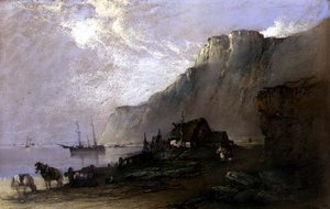 海岸の風景（パステル・紙） 作： Edward Robert Smythe