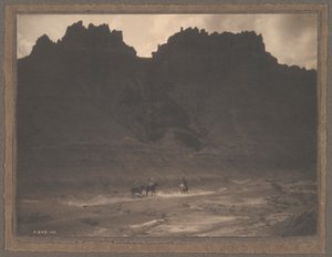 崖の陰で 作： Edward S. Curtis