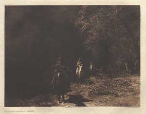 ポートフォリオI、プレート37闇の外へ-ナバホ 作： Edward S. Curtis