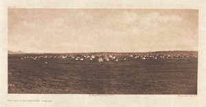 ポートフォリオ VI、プレート 192: Sun Dance Encampment--Piegan 作： Edward S. Curtis