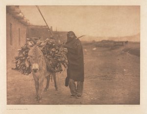 ポートフォリオXVII 608：燃料の積み荷 - ズーニ 作： Edward S. Curtis