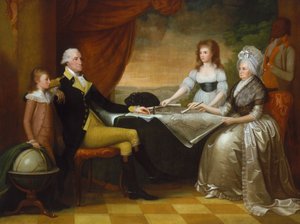 ワシントン家、1789-1796年。 作： Edward Savage