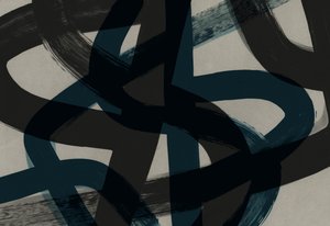 絡み合う青い線 作： Edward Selkirk