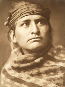 砂漠の酋長、ナバホ 作： Edward Sheriff Curtis