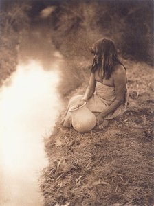 小川のマリコパの女 作： Edward Sheriff Curtis