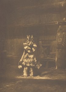 仮面のダンサー - カウチン、1912 年。 作： Edward Sheriff Curtis