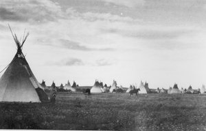 「北米インディアン」より ピーガンキャンプ 作： Edward Sheriff Curtis