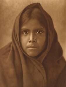 カハティカ・ガール、1907年頃（大判フォトグラビア） 作： Edward Sheriff Curtis