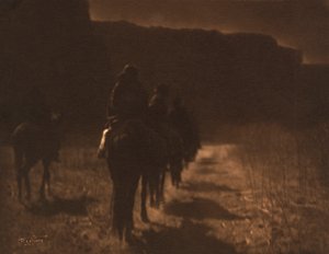 The Vanishing Race - エドワード・S・カーティス作ナバホ、1907年頃（グラビア） 作： Edward Sheriff Curtis