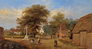 ヘンプステッドビレッジ、グロスターシャー、1880年頃 作： Edward Smith