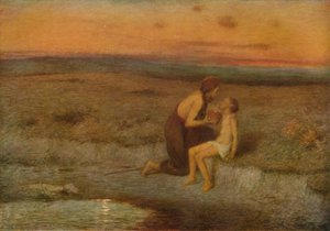 ハガルとイシュマエル、19世紀 作： William Edward Stott