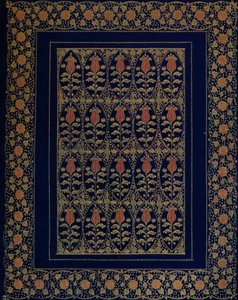 ブルーモロッコでインレイと金の工具を使った製本、1914年 作： Edward Sullivan
