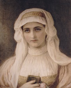 彼女の初聖体（水彩画） 作： Edward Tayler