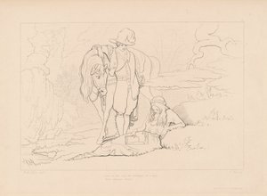 近くに彼が来ていた... 作： Edward Webb, after George Elgar Hicks