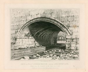 古いロンドン橋のアーチ、1831