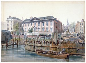 ロンドン橋の建設、1826 年 作： Edward William Cooke