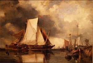 スヘルド川での漁船の座礁について 作： Edward William Cooke